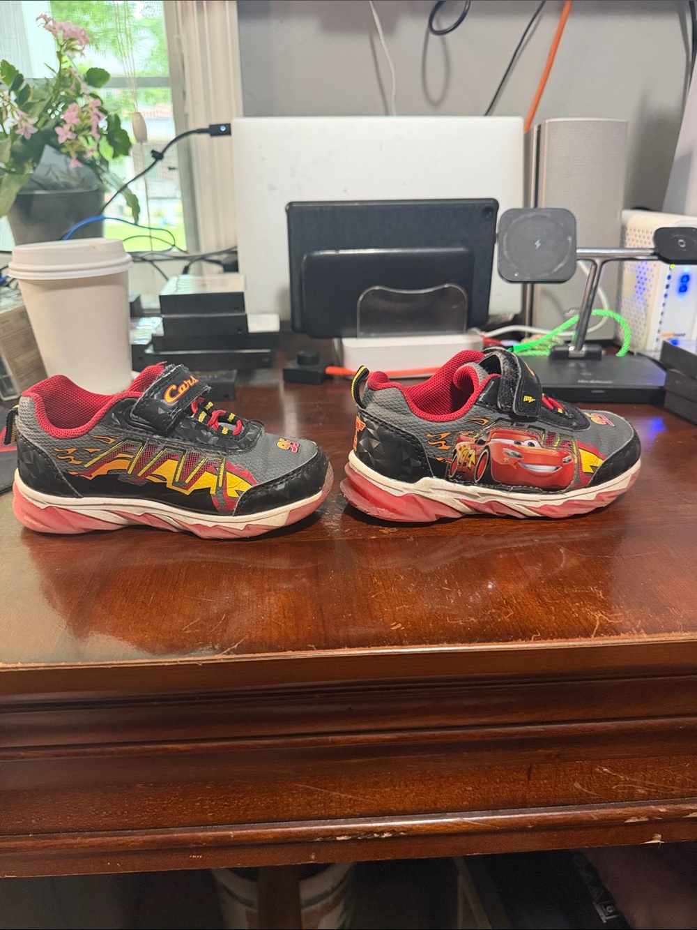 Disney Cars Black Red Kids Sneakers